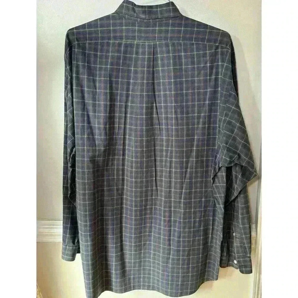 VTG Ralph Lauren Blake Navy Plaid W/ Blue Pony 2 Ply Cotton Button down Size XL - Picture 4 of 8